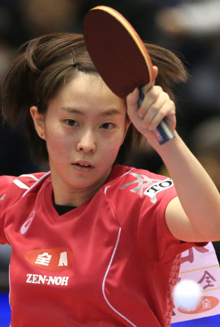 全日本卓球選手権3連覇（2013-2015）を達成