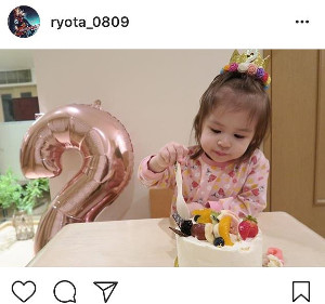 2019年に2歳の誕生日を迎えたRyotaさんの娘