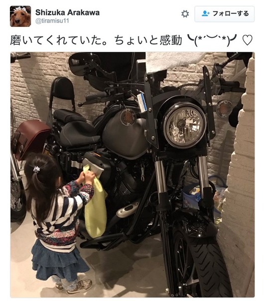娘も将来バイク女子？