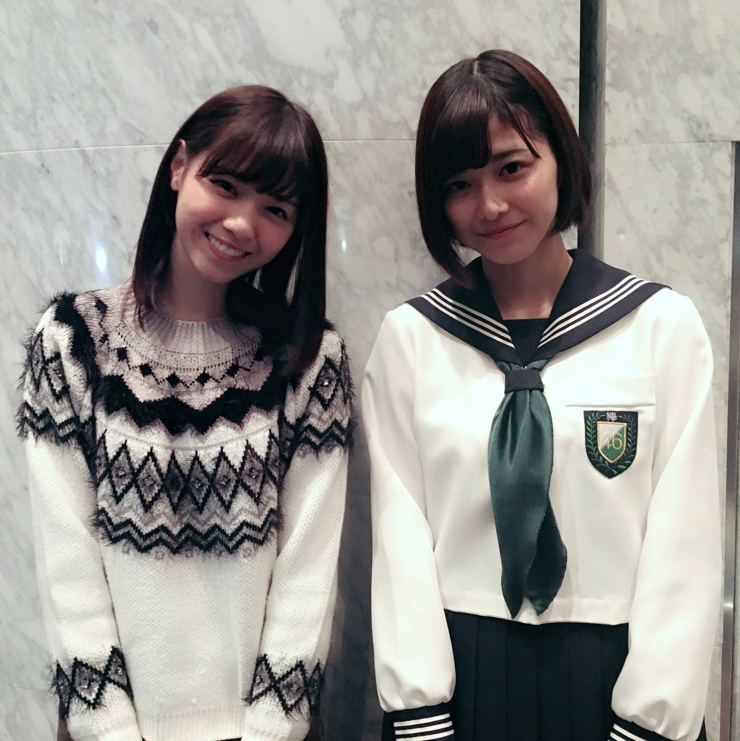 乃木坂46の西野七瀬と欅坂46の渡邉理佐